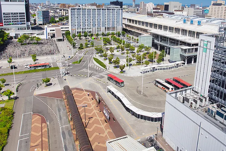 新潟の貸切バス配車場所「新潟駅 南口貸切バス乗り場」