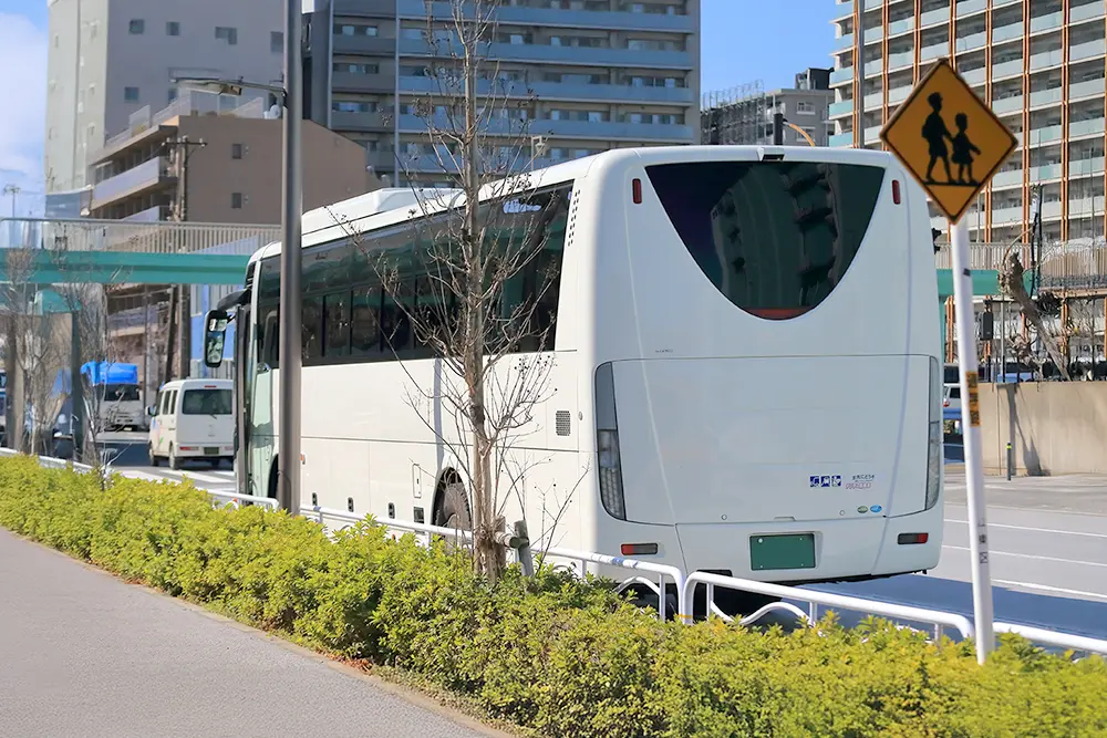 貸切バスの乗降場所