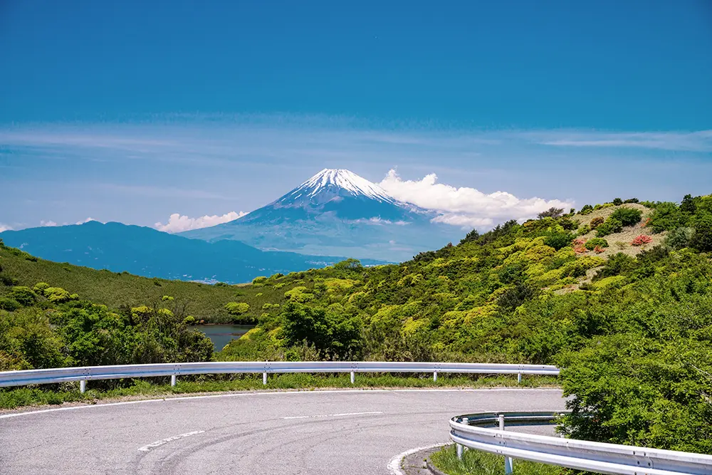 静岡の伊豆スカイラインから見える富士山