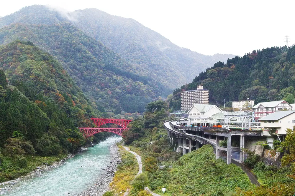 黒部渓谷にある宇奈月温泉