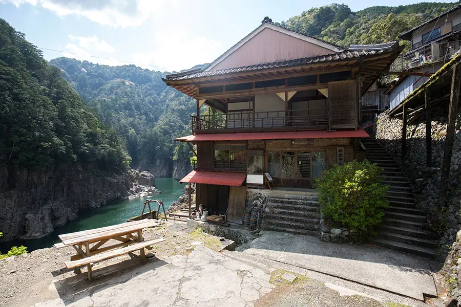 奈良県十津川村の瀞峡の食事