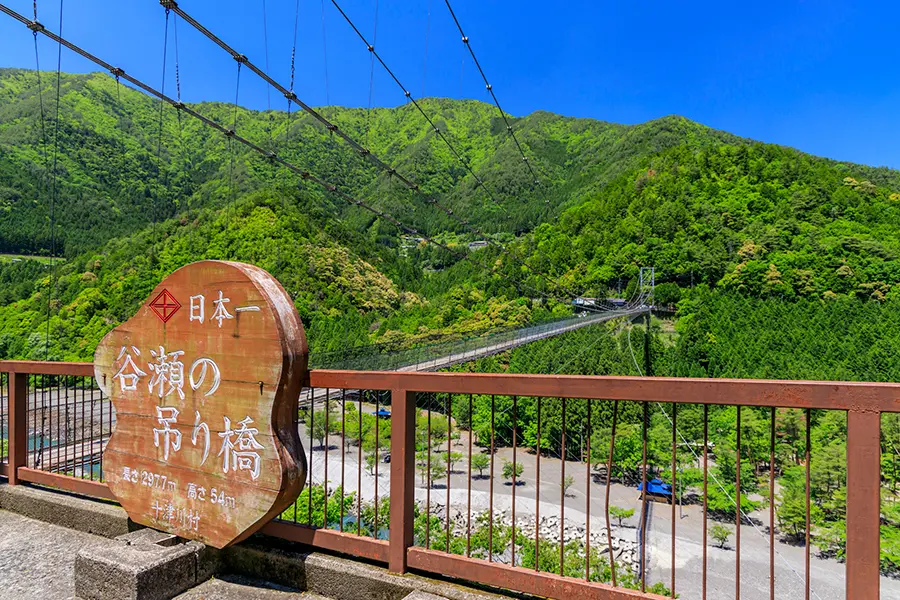 奈良県十津川村の谷瀬の吊り橋