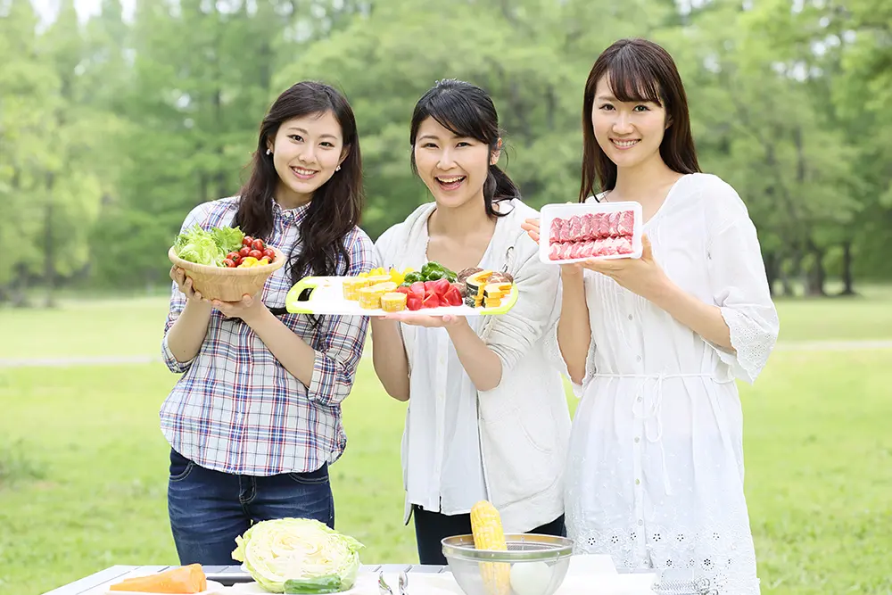 公園で手ぶらバーベキュー